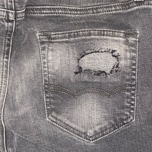 American Eagle Black Distressed Jeans Men's 28x30 Extreme Flex Skinny - Picture 9 of 12